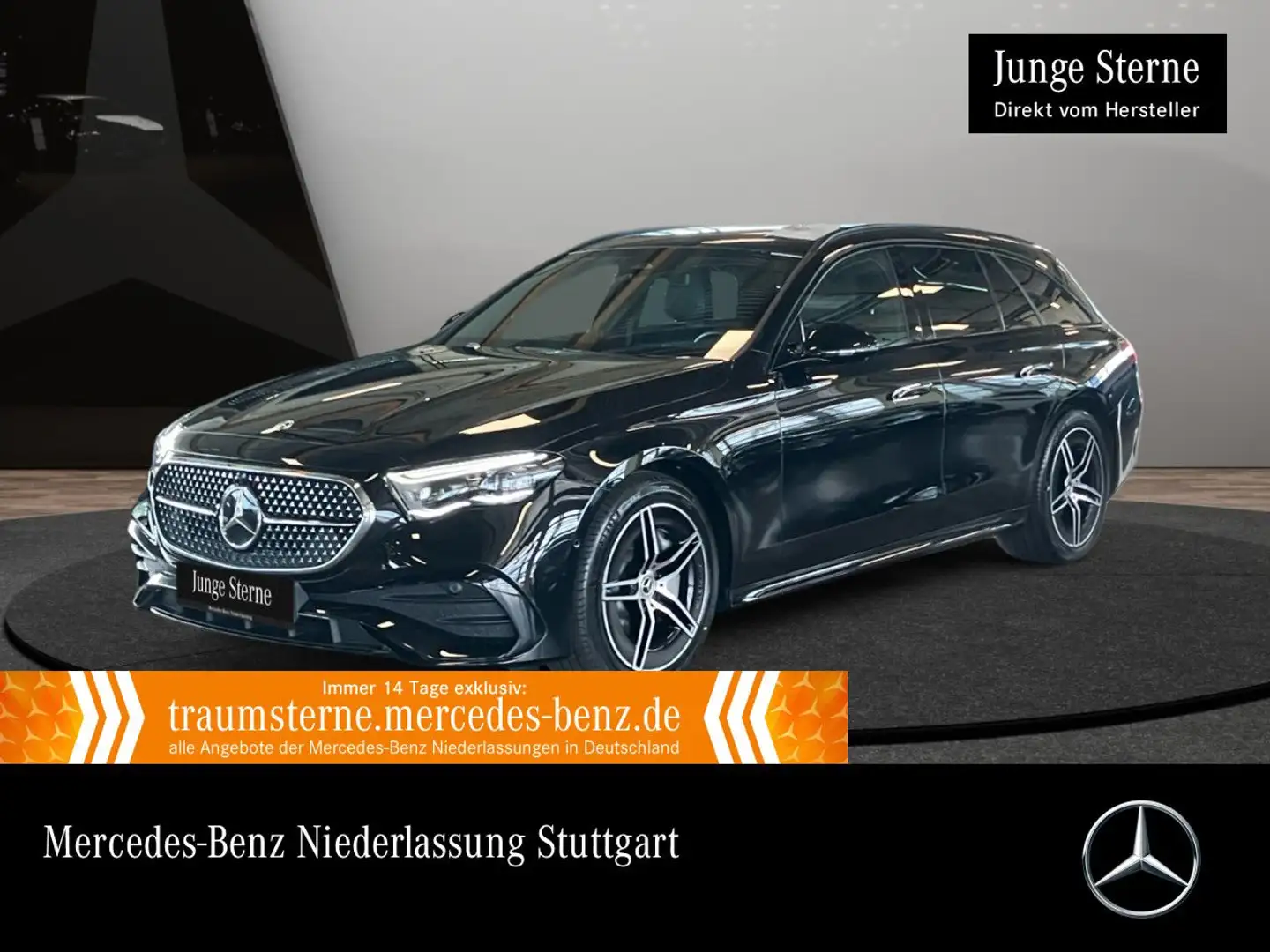 Mercedes-Benz E 220 d T AMG 360° Pano Burmester Distr. AHK Night Schwarz - 1