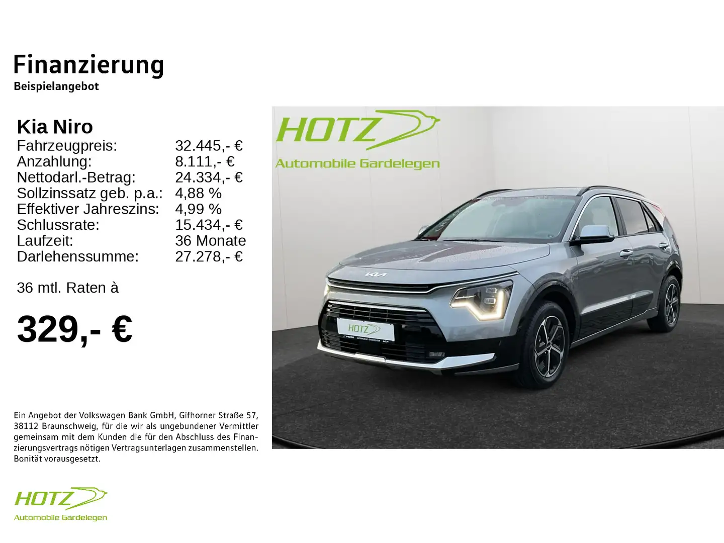 Kia Niro 1.6 HEV DCT Vision Komfort-Paket, Style, AH Grau - 2
