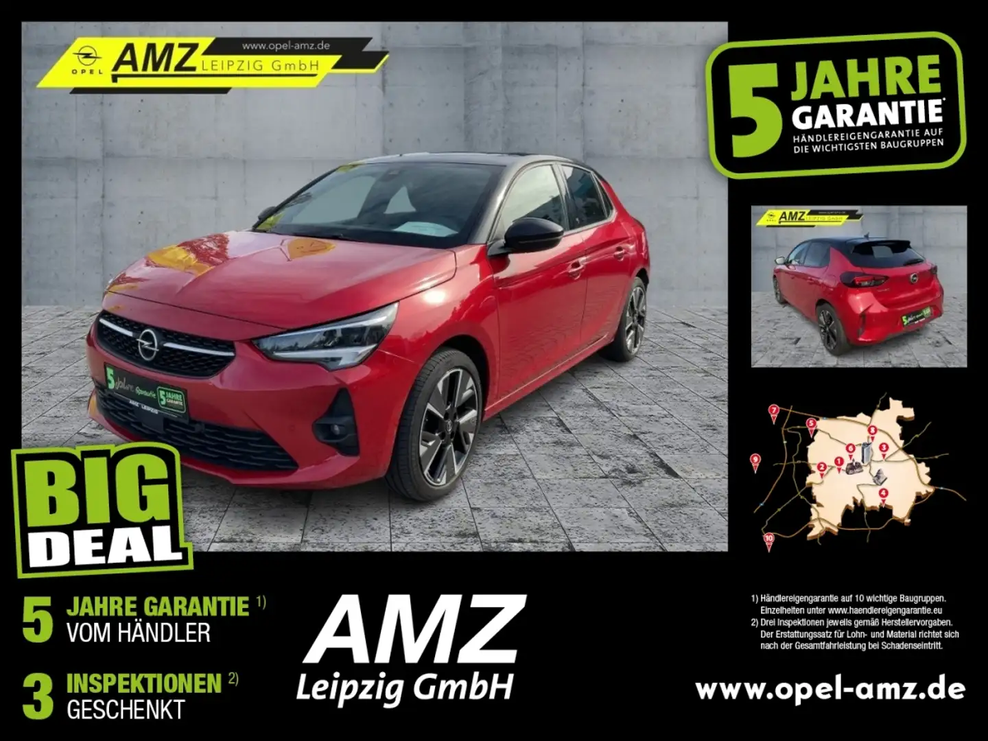 Opel Corsa F e GS Line Inkl. Batteriezertifikat Czerwony - 1
