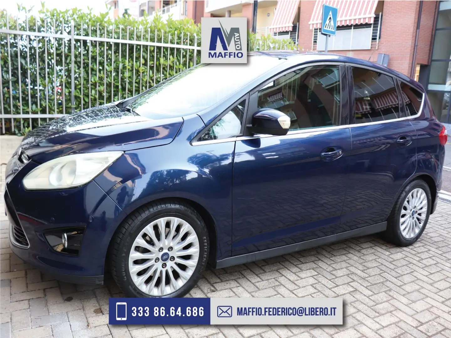 Ford C-Max 1.6 TDCI TITANIUM 115CV DPF+S.PARCHEGGIO+PARK ASSI Blu/Azzurro - 1