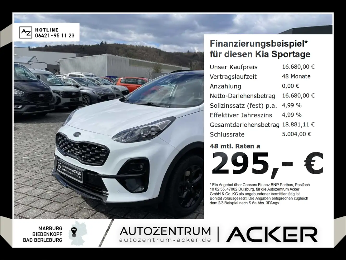 Kia Sportage 1.6 GDI 2WD Black Edition PSD ACC RFK Bianco - 1