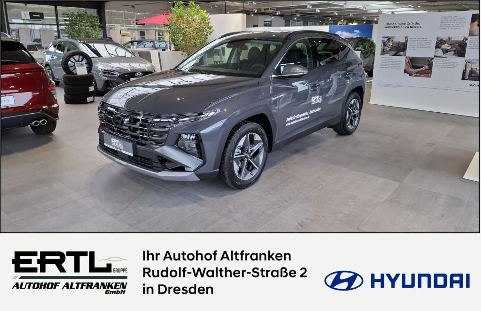 Hyundai TUCSON 1.6 CRDi 48V-Hybrid 4WD DCT Trend Grau - 1