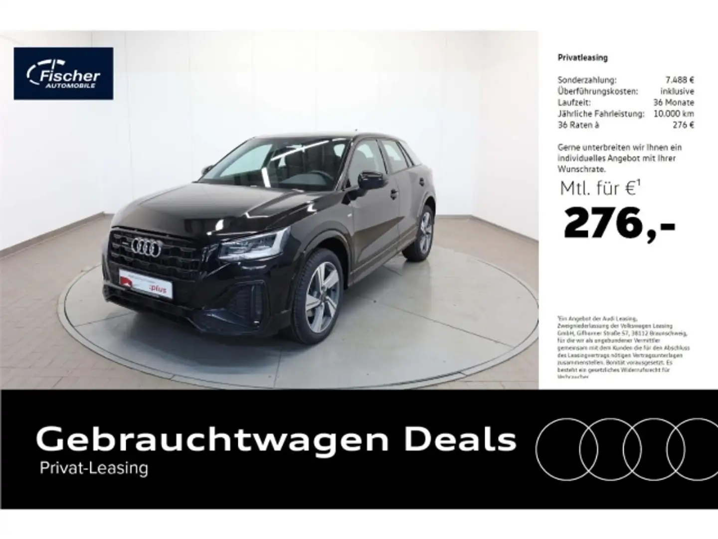 Audi Q2 40 TFSI quattro S line S-Tronic 18''/Leder/NAV Schwarz - 1