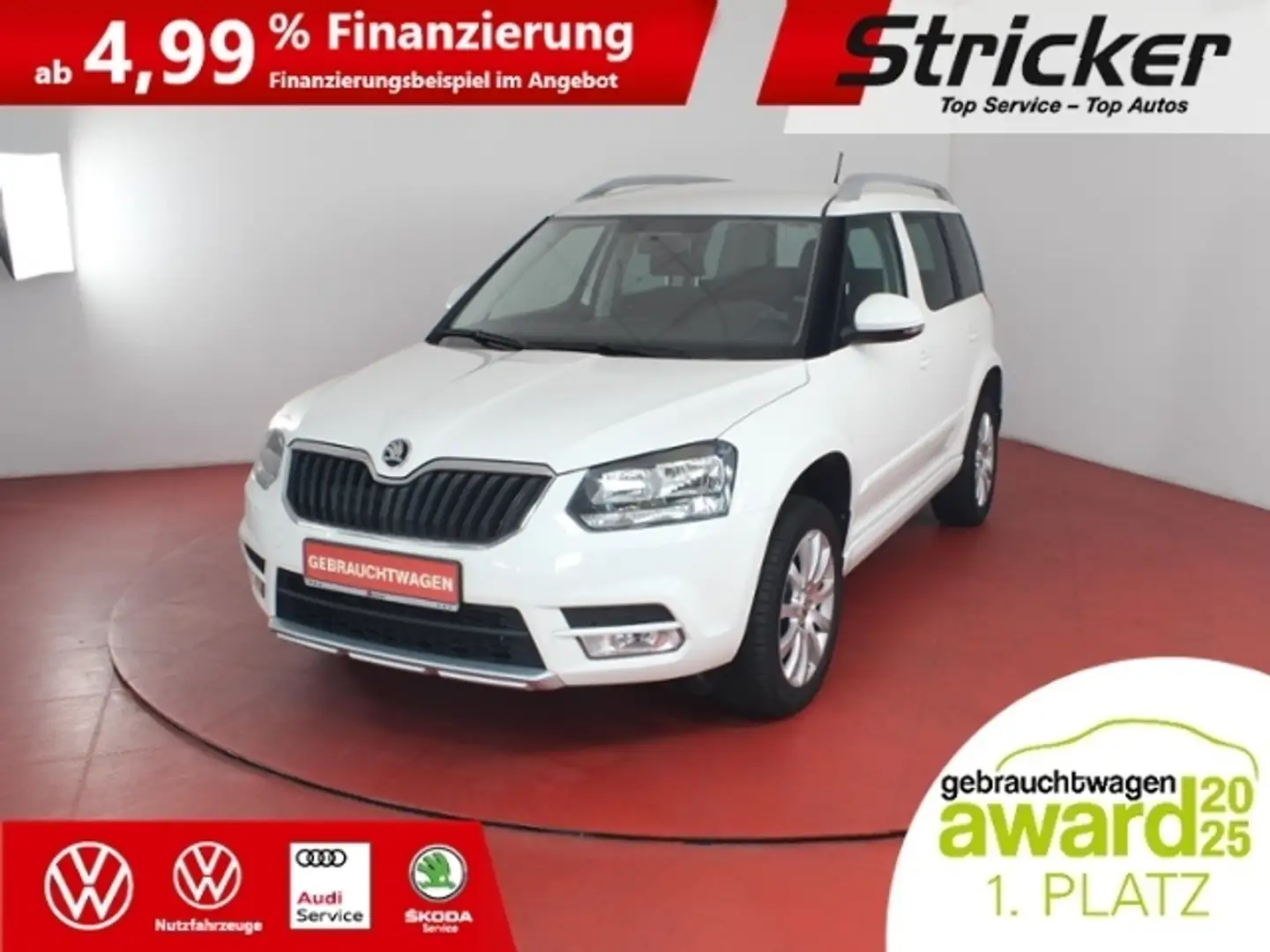 Skoda Yeti 1.4 TSI 178,-ohne Anzahlung Einparkhilfe Radio Blanc - 1