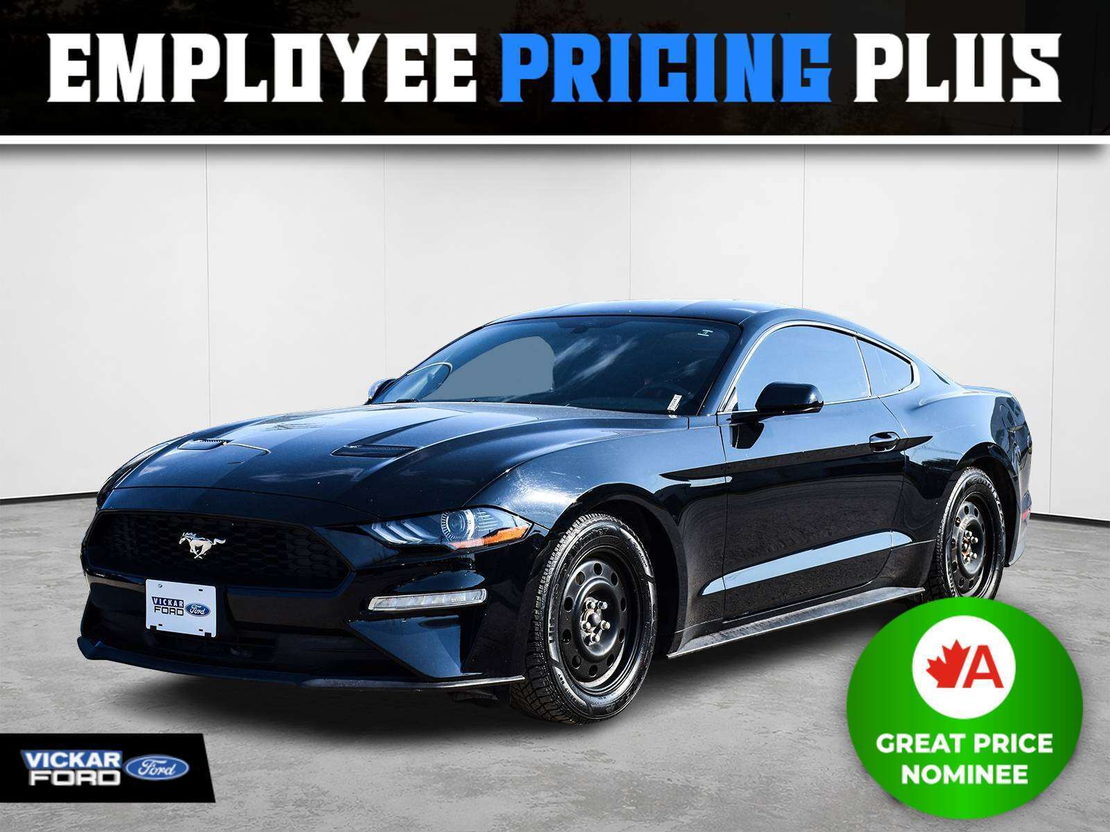 Black 2019 Ford Mustang Coupe Rear-Wheel Drive Automatic