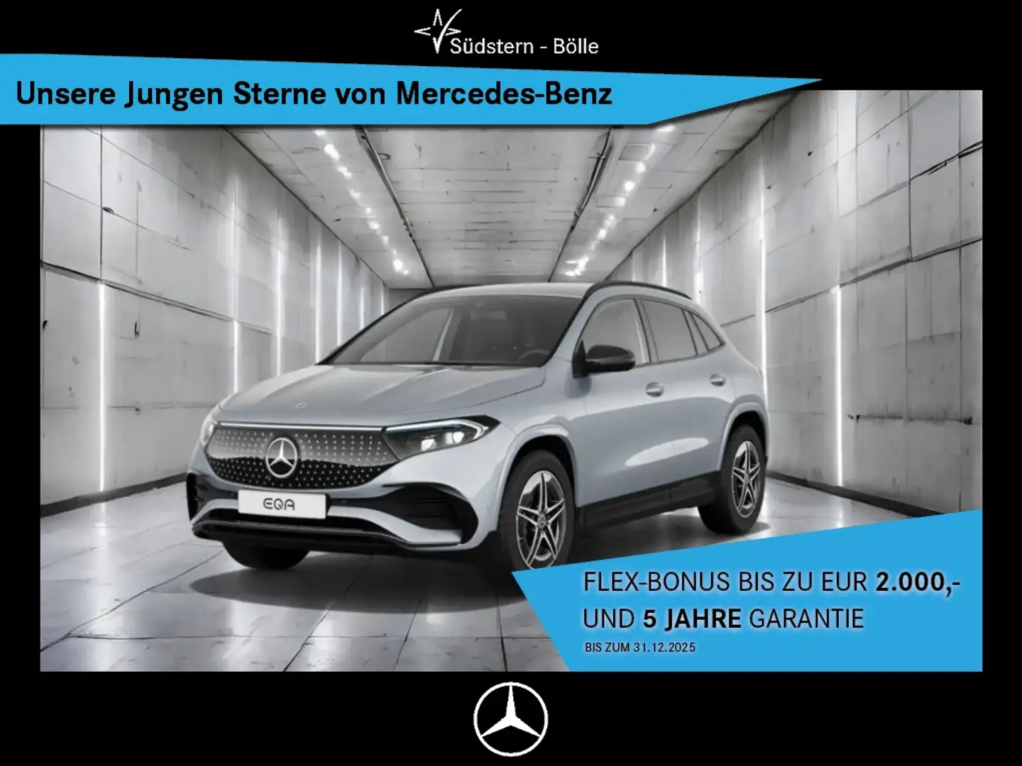 Mercedes-Benz EQA 350 4M AMG+AMBIENTE+NIGHTP.+MBUX+360°KAM+AHK Silber - 1