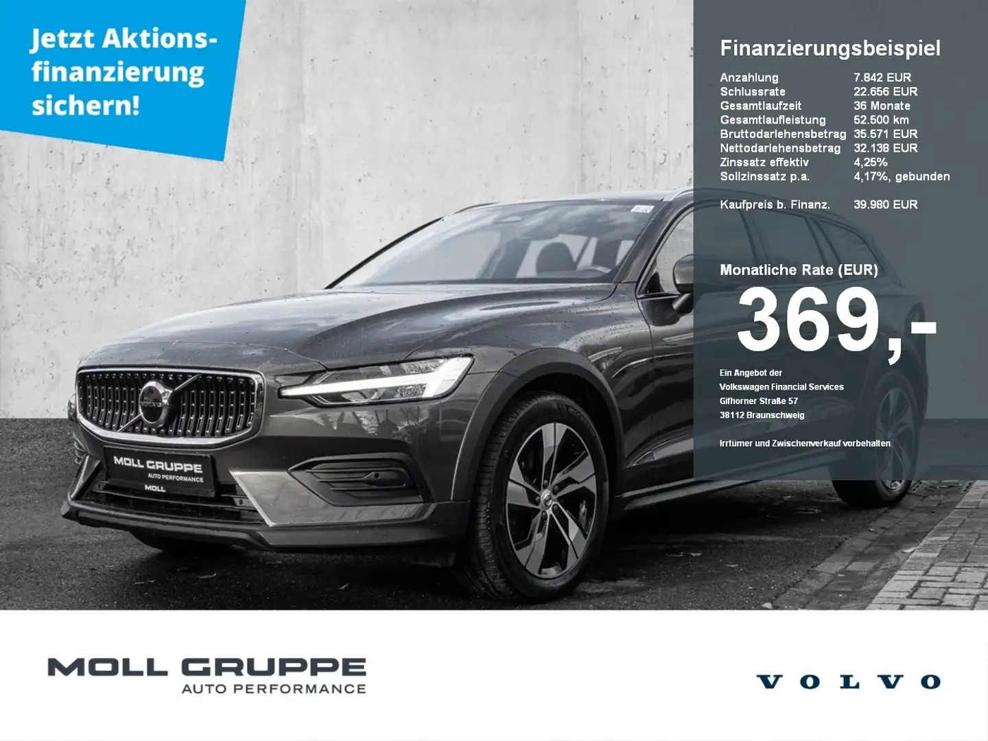 Volvo V60 Cross Country B4 AWD Plus LED Kamera Grau - 1