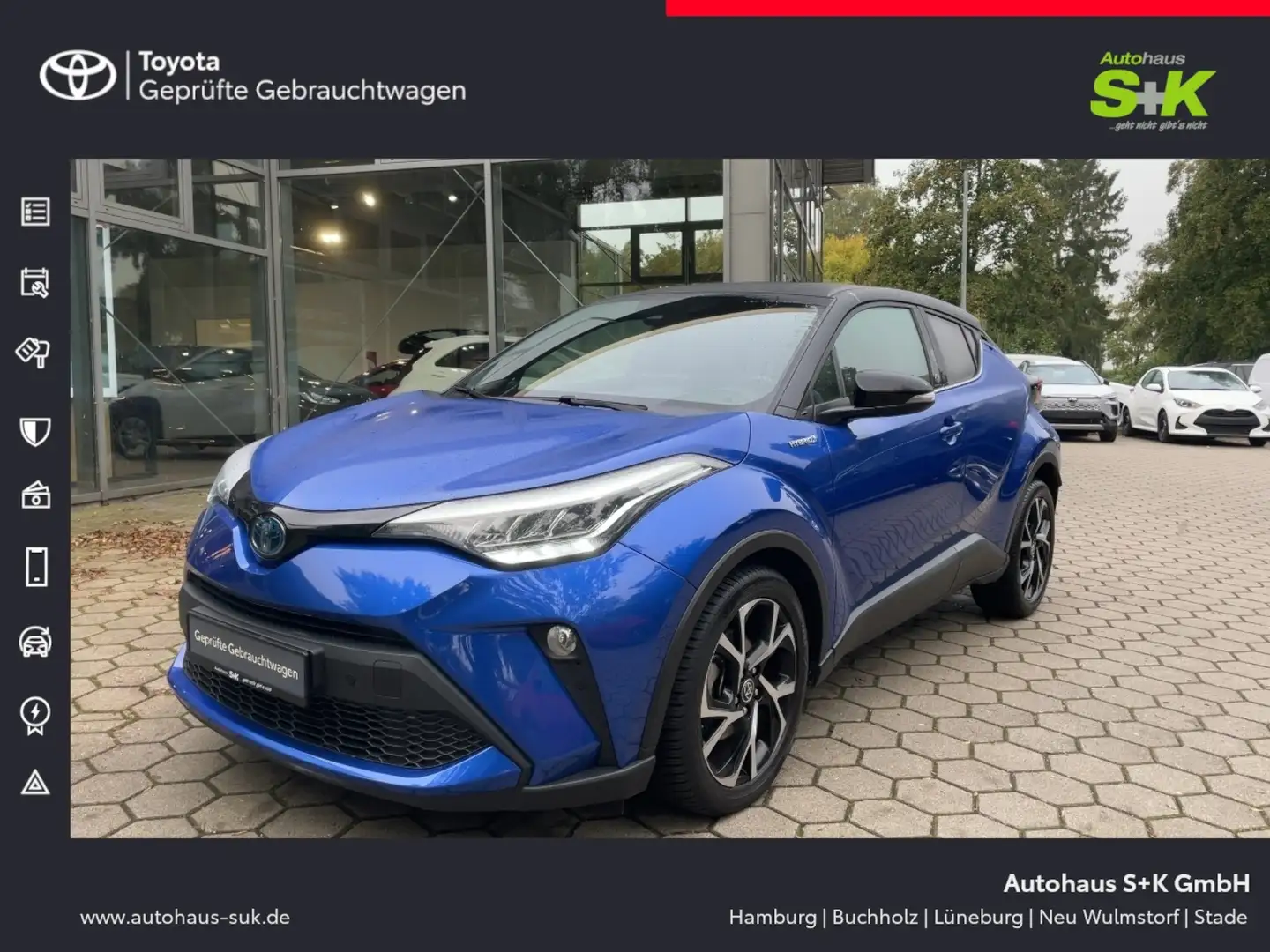 Toyota C-HR Hybrid 2,0-l-Hybrid,5 Türer ,Team Deutschland + Abnehmbare AHK Blau - 1