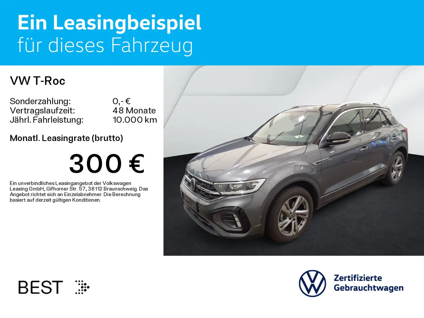 Volkswagen T-Roc T-ROC 1.5 TSI DSG R-LINE*AHK*KAMERA*NAVI*LED*17Z Grijs - 2