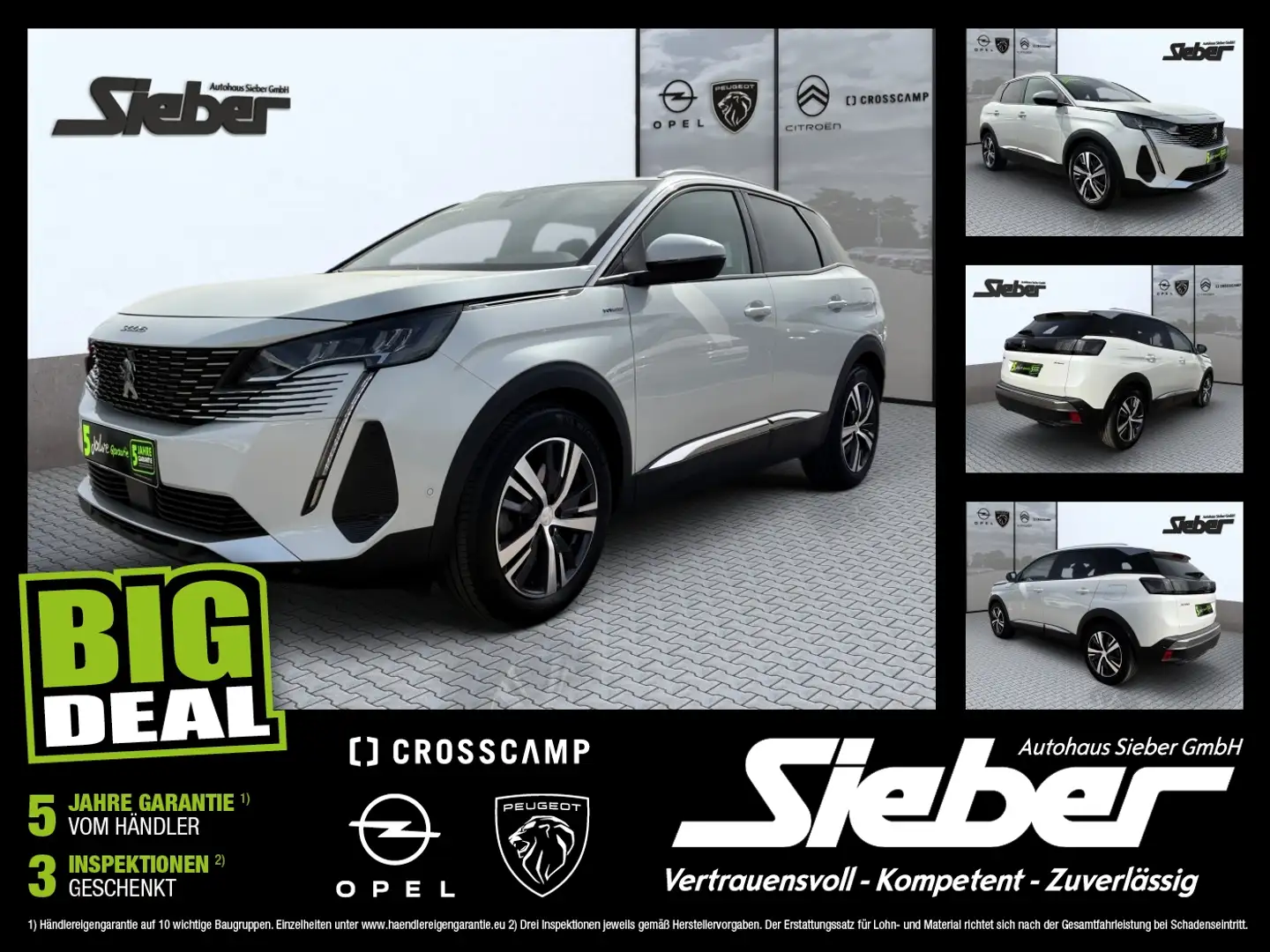 Peugeot 3008 Allure Pack Kamera Navi Sitzhzg PDC Weiß - 1