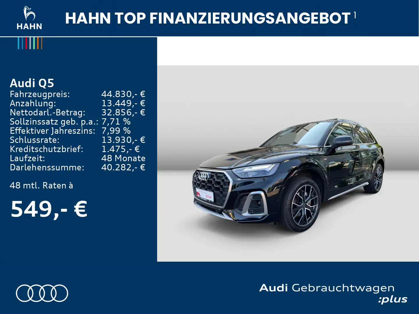 Audi Q5 45TFSI quattro S-trnc S-line Navi Virtual CAM Schwarz - 2