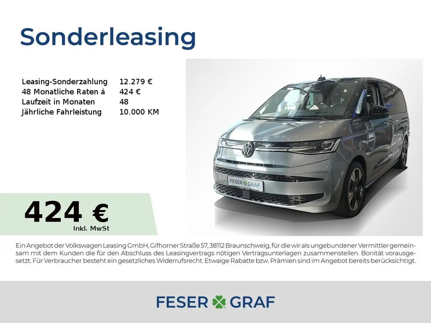 Volkswagen T7 Multivan Edition LÜ 2.0TDI AHK ACC ParkAssist Schwarz - 1