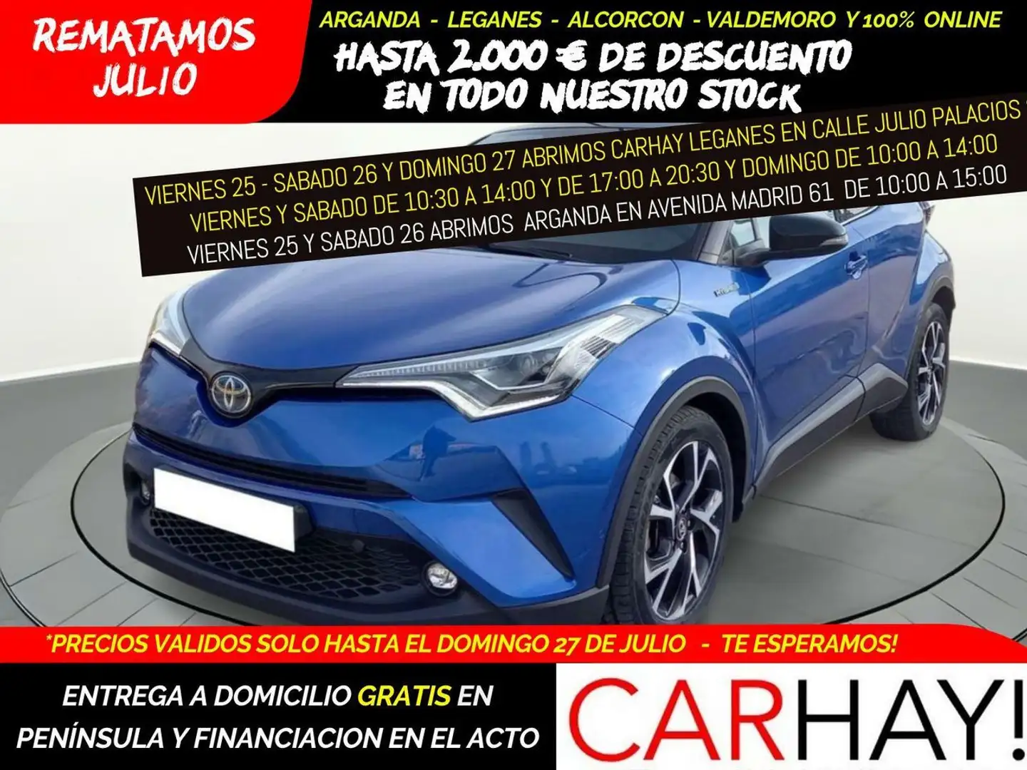 Toyota C-HR 1.8 125H Advance Bleu - 1