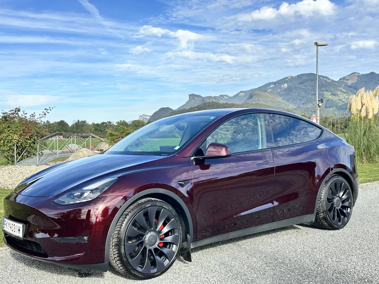 Tesla Model Y AWD 79kWh Performance Cherry Red 8 Fach Alu ori Rot - 2