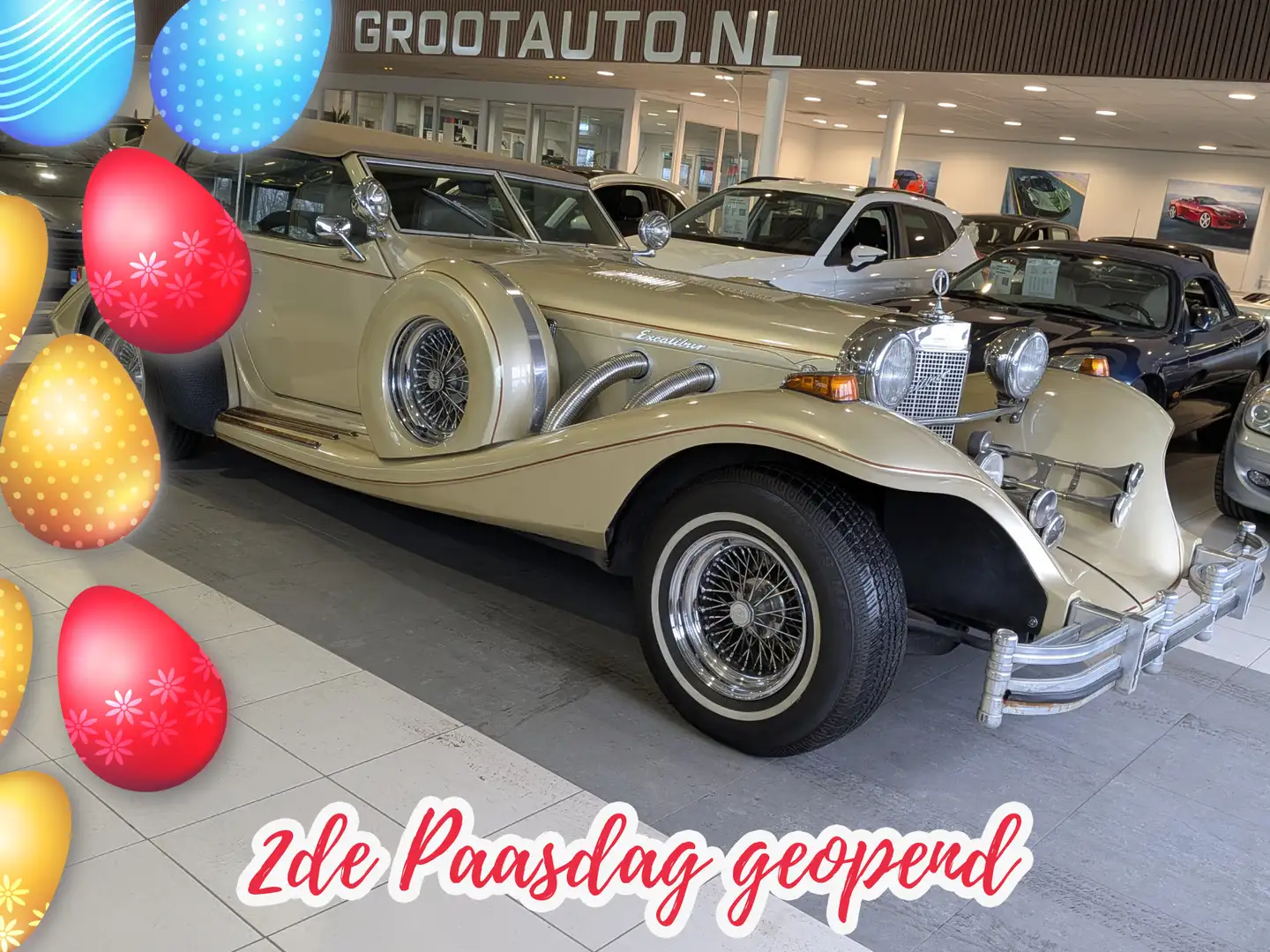 Oldtimer Excalibur PHEATON K6 5.0 V8 Cabriolet Automaat Excalibur Ser Beige - 1