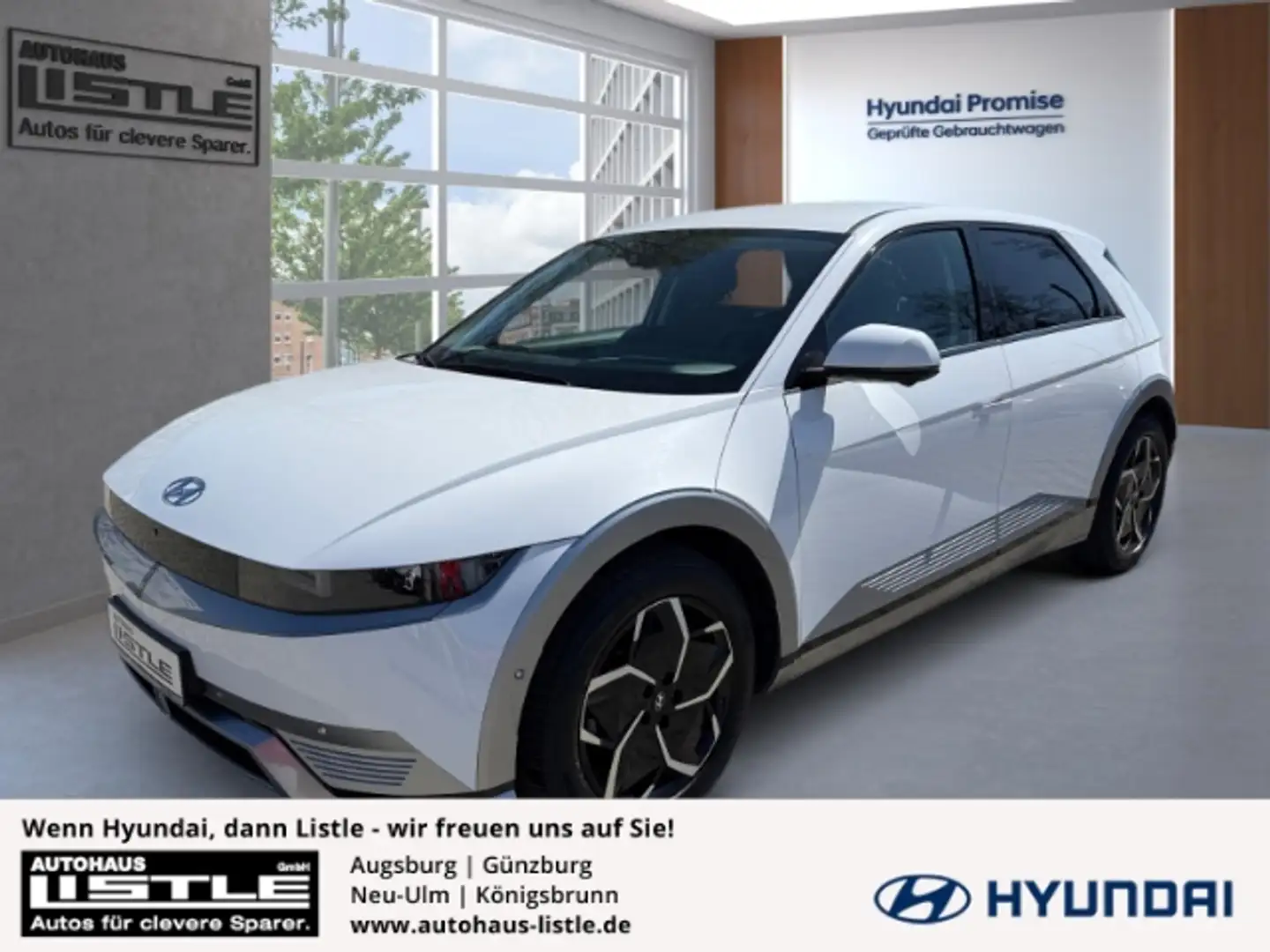 Hyundai IONIQ 5 72,6kWh Batt. (217 PS) UNIQ-Paket HUD Navi Leder D Weiß - 1