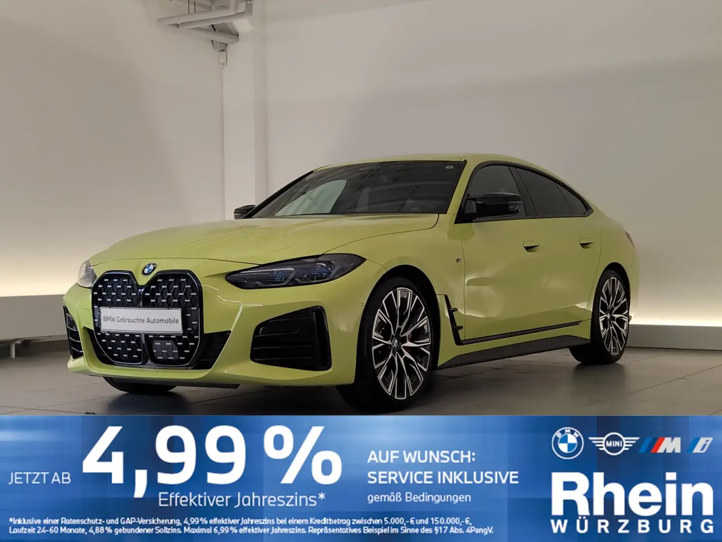 BMW 440 Mi Gran Coupé Navi/Laser/HarmKar/LR-Hz/KomfZg AHK/ Gelb - 1
