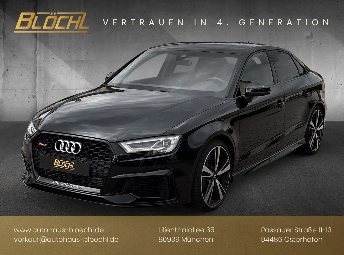 Audi RS3 Limousine*RS-Schale & AGA*Virtual*280kmh*B&O Schwarz - 1