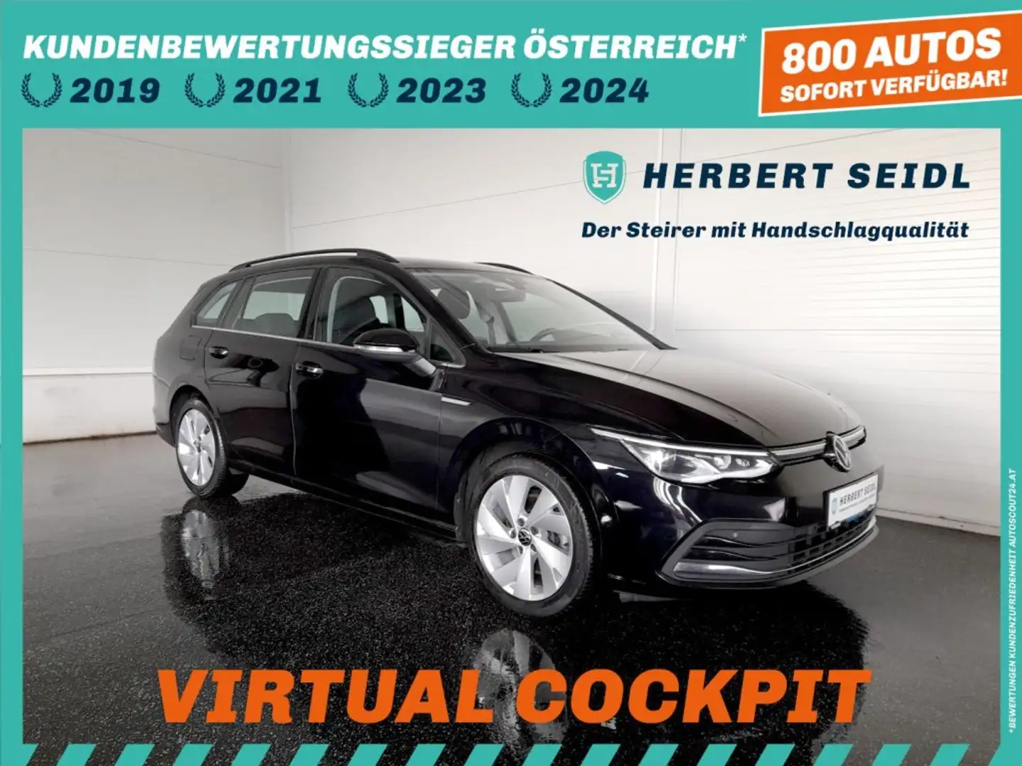 Volkswagen Golf VIII Variant STYLE 2,0 TDI DSG *LED+ / VIRTUELL PRO / NAVI / ACC / MEMORY SPORTSITZE / TRAVEL ASSIST* Schwarz - 1