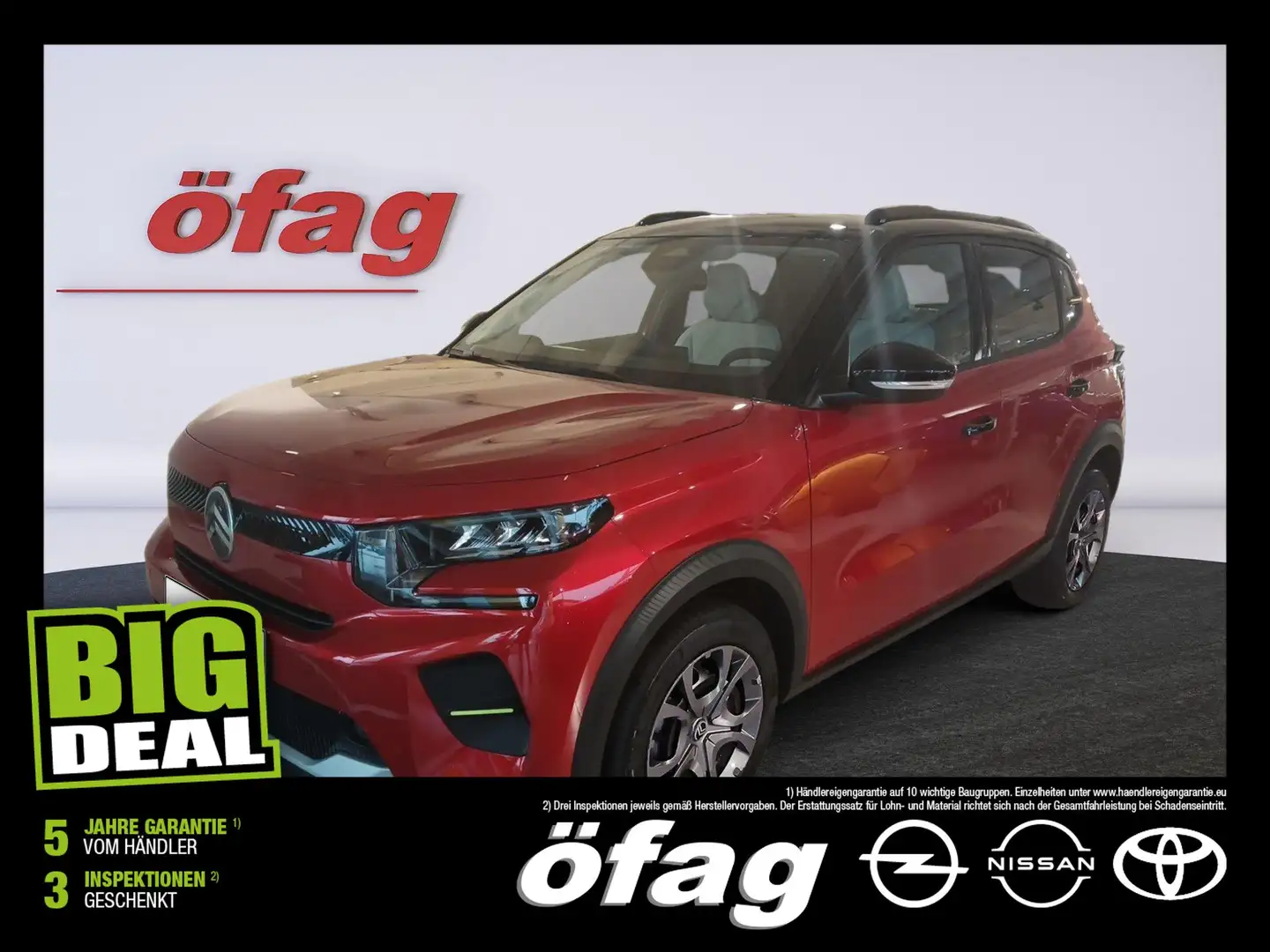 Citroen C3 Turbo 100 S&ampS 6-Gang-Manuell Max LED+Navi Rot - 1