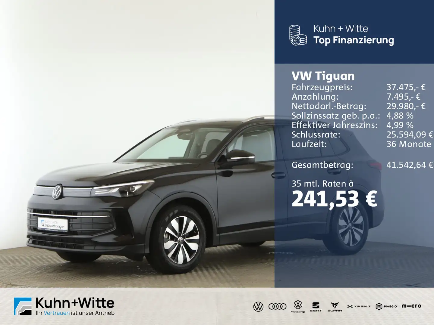 Volkswagen Tiguan 2.0 TDI Goal *AHK*LED*RFK*Navi*AppleCar* Schwarz - 1