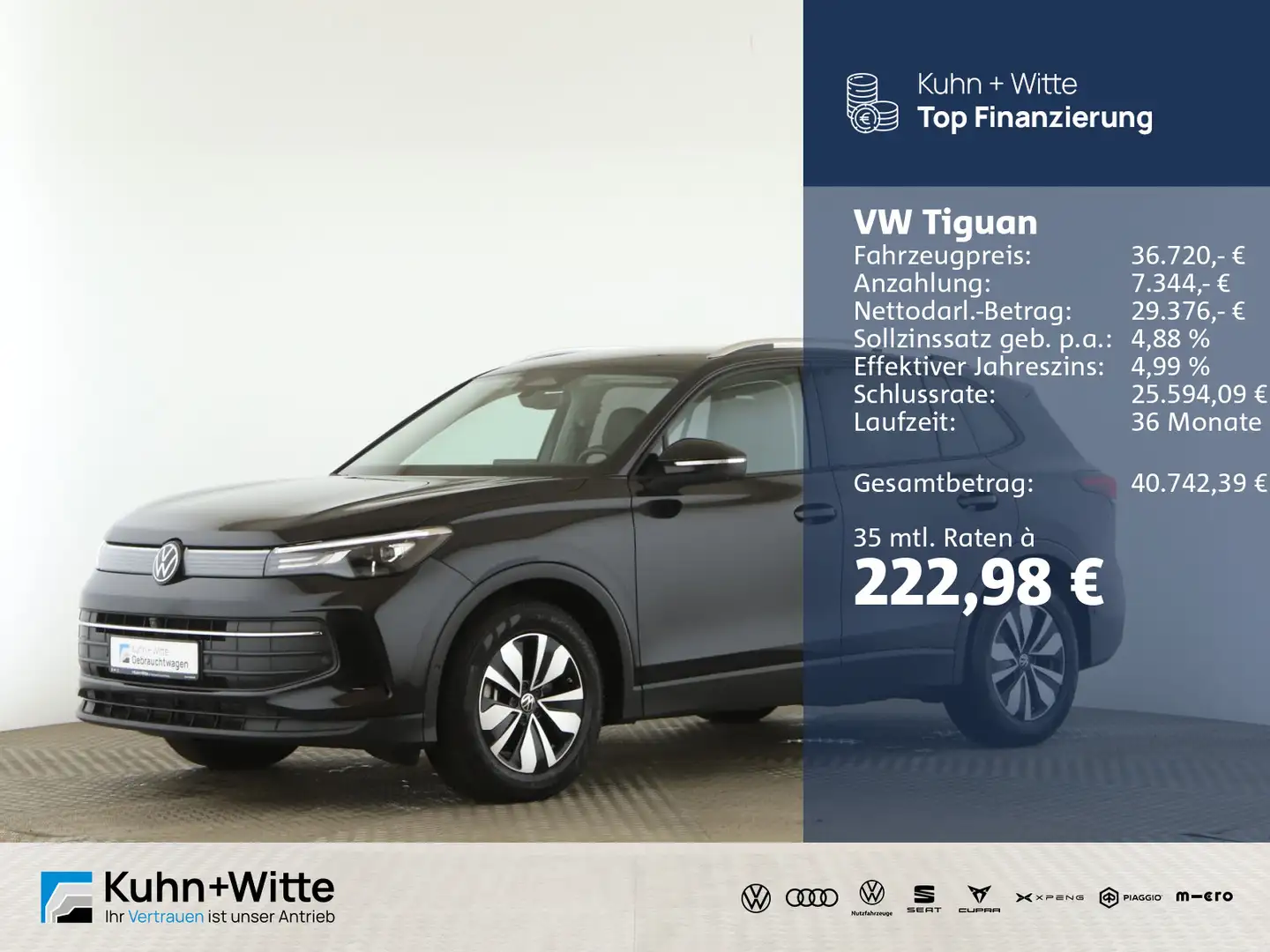 Volkswagen Tiguan 2.0 TDI Goal *AHK*LED*RFK*Navi*AppleCar* Schwarz - 1