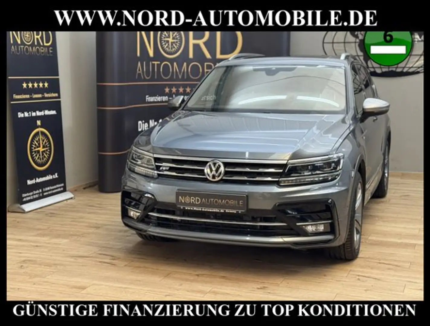 Volkswagen Tiguan Allspace R-Line 4MOT 2.0 TDI Pano/Leder/ R-Line Gris - 1
