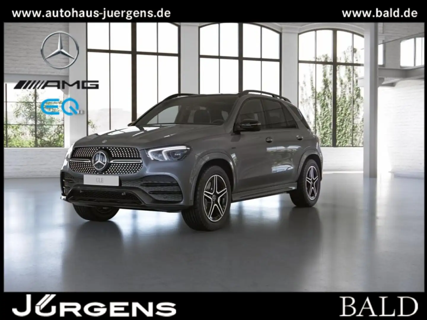 Mercedes-Benz GLE 350 de 4M AMG-Sport/360/Pano/Burm/AHK/Night Grau - 1