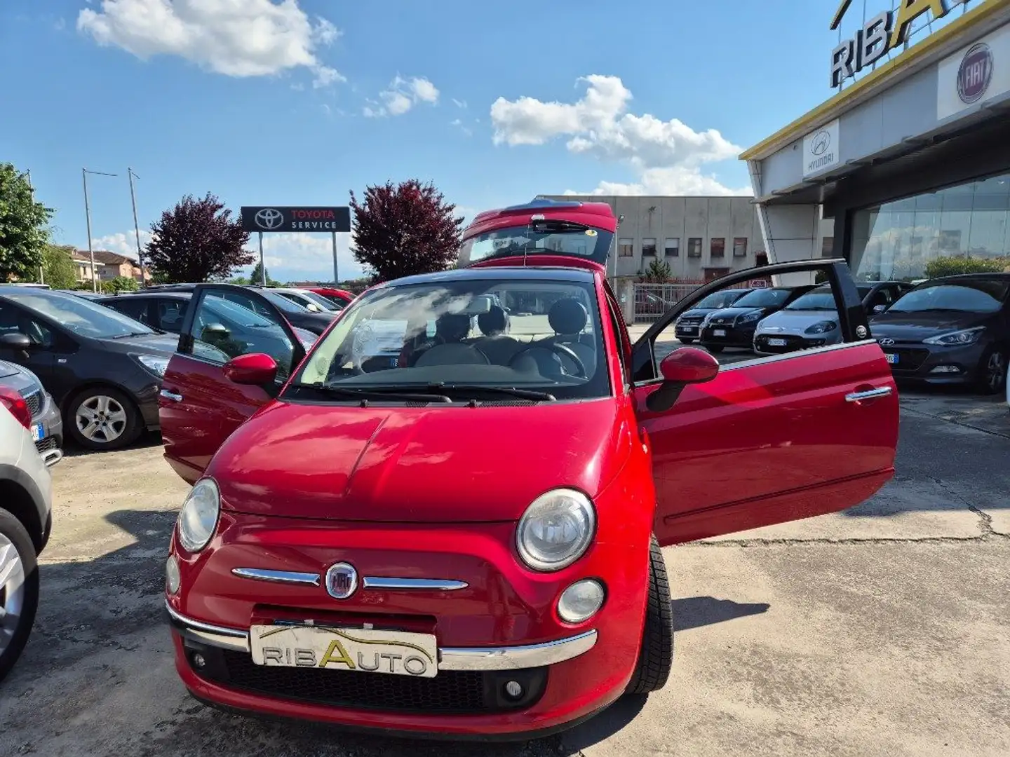Fiat 500 1.2 Lounge ok neopatentato Rosso - 2