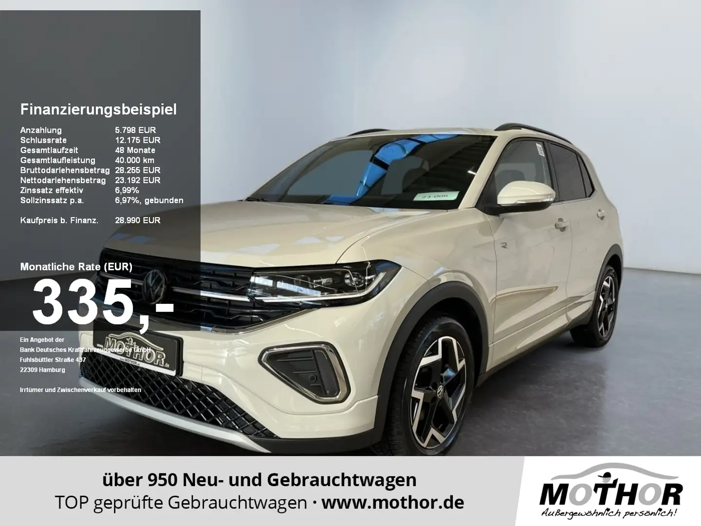 Volkswagen T-Cross R-Line 1.0 TSI DSG Matrix Scheinwerfer Grau - 1