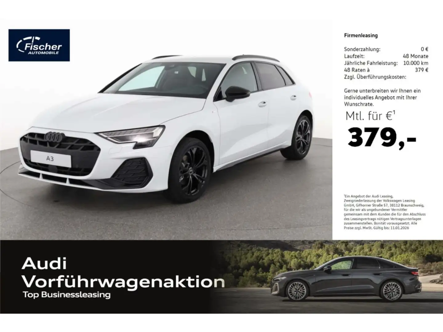 Audi A3 Sportback 35 TFSI S line LP: 52.335,- /Businesspak Weiß - 1