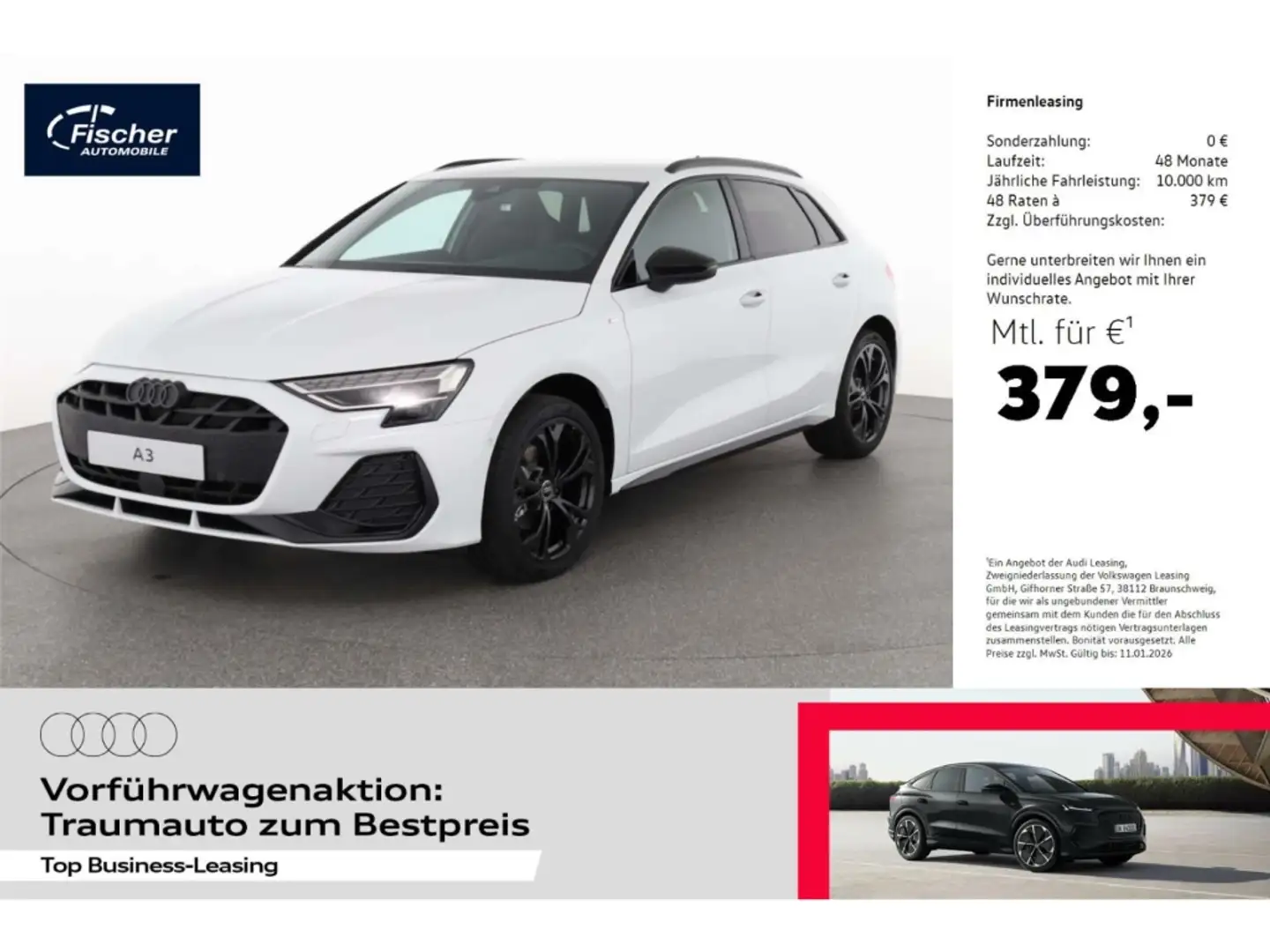 Audi A3 Sportback 35 TFSI S line LP: 52.335,- /Businesspak Weiß - 1