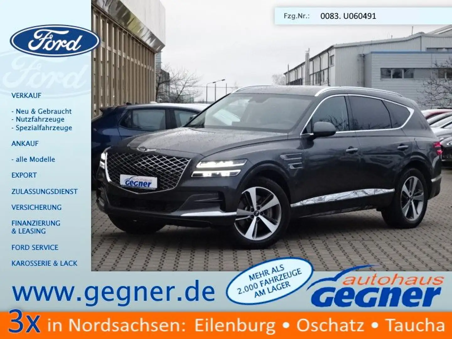 Genesis GV80 304PS Autm. Premium 4WD Navi Leder Kamera Grau - 1