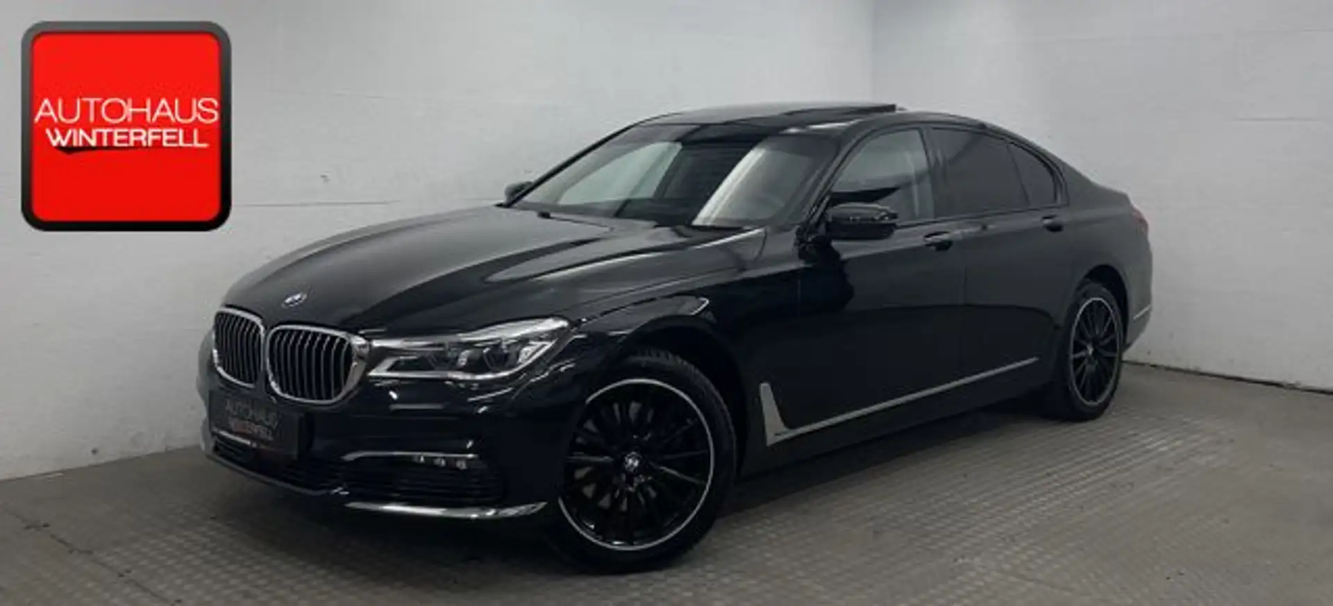 BMW 740 i GLASDACH+AKTIV-LENK+LASER+360+HUD+MEMO+ Schwarz - 1