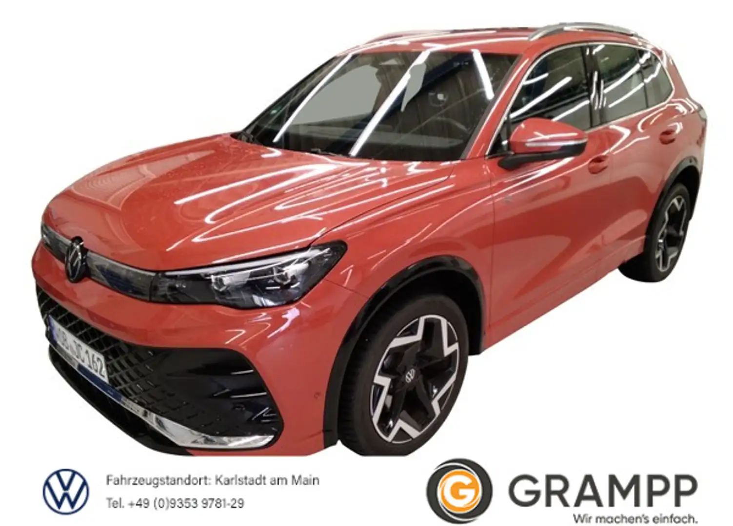 Volkswagen Tiguan R-Line 2.0TDI DSG 4M +AHK+KAMERA+LED+PDC+ Rot - 1