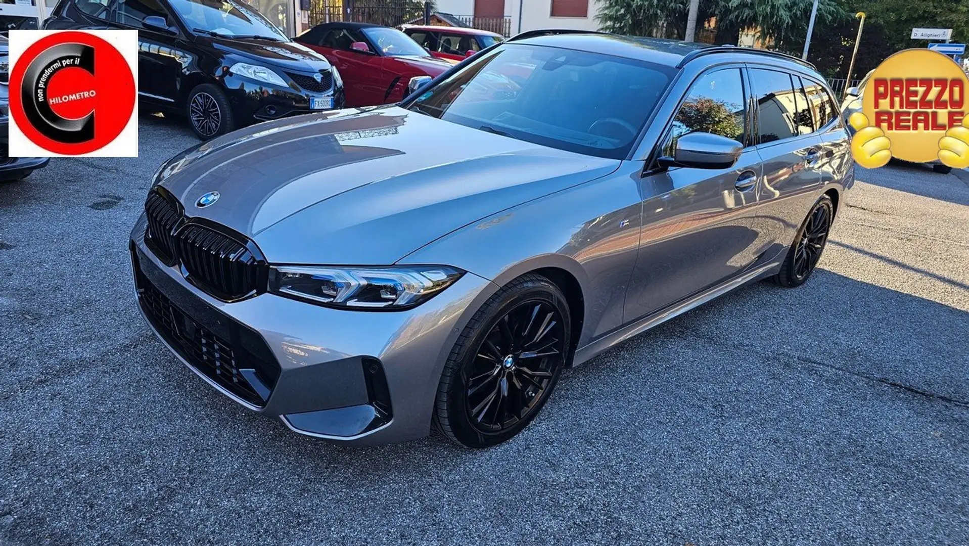 BMW 320 320d Touring mhev 48V MSport auto GANCIO TRAINO Gris - 1