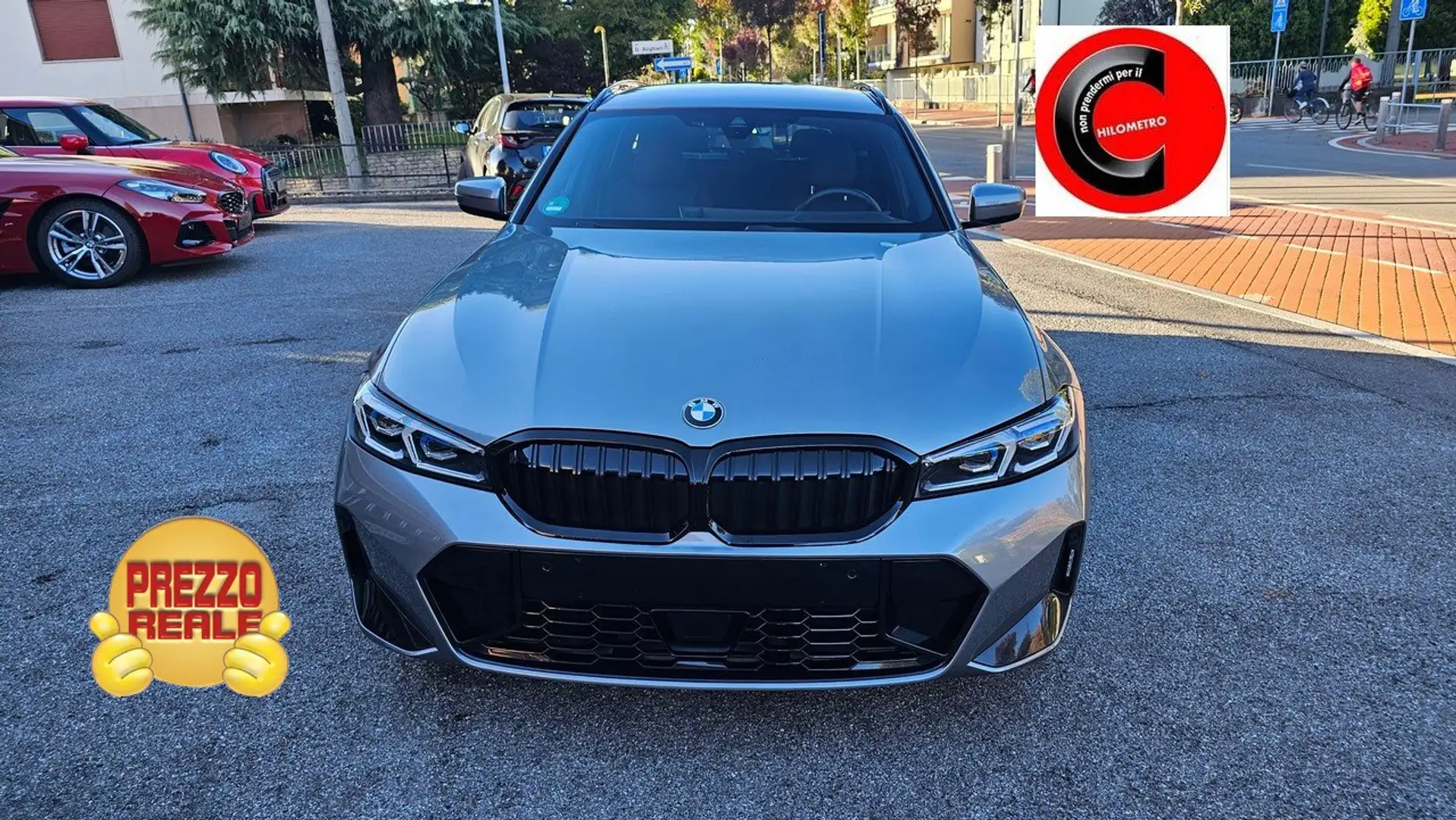 BMW 320 320d Touring mhev 48V MSport auto GANCIO TRAINO Gris - 2