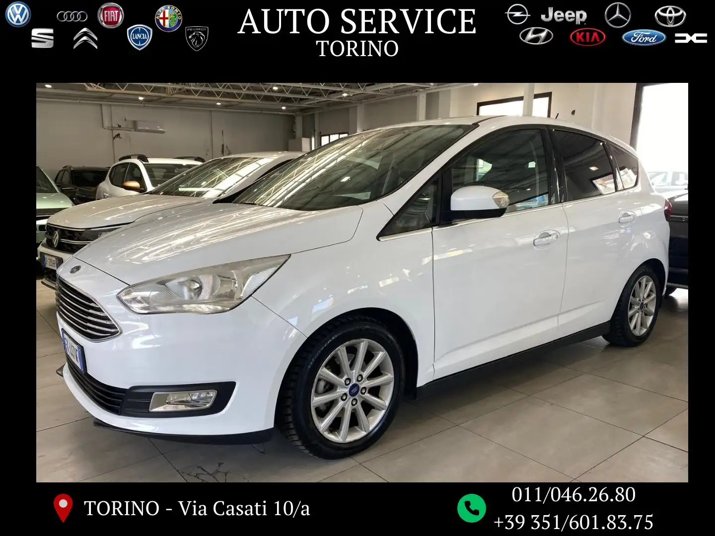 Ford C-Max C-Max 1.6 Titanium Gpl 120cv UNICO PROPRIETARIO Weiß - 1