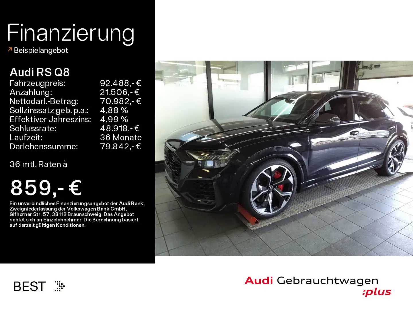 Audi RS Q8 Pano*HUD*RS-Dynamik*Keramik*Assist*Matrix Schwarz - 1