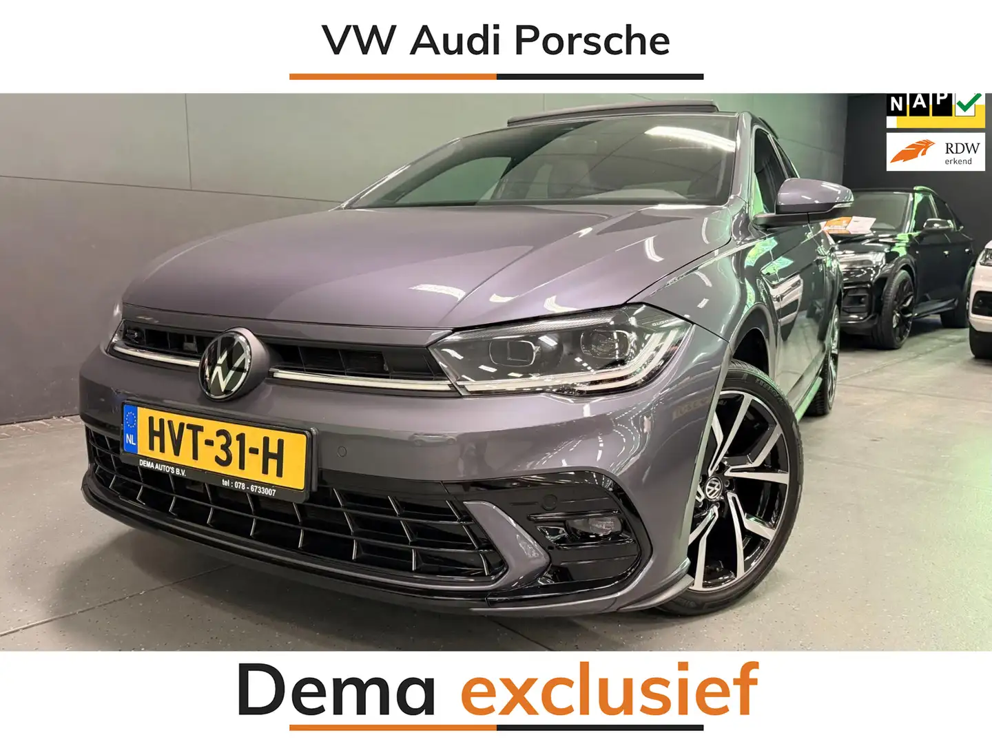 Volkswagen Polo 1.0 TSI 3X R-LINE PANO/V-COCKPIT/DAB/CARPLAY/IQ-LI Grijs - 1