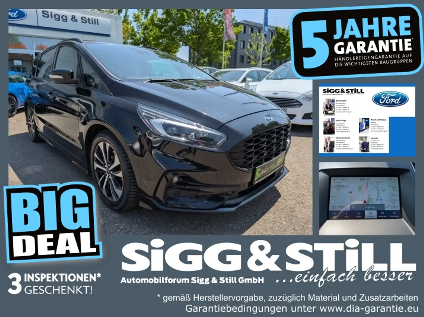 Ford S-Max 1.5 EcoBoost ST-Line 7-SITZE*LED*NAV*SHZ*CAM Schwarz - 1