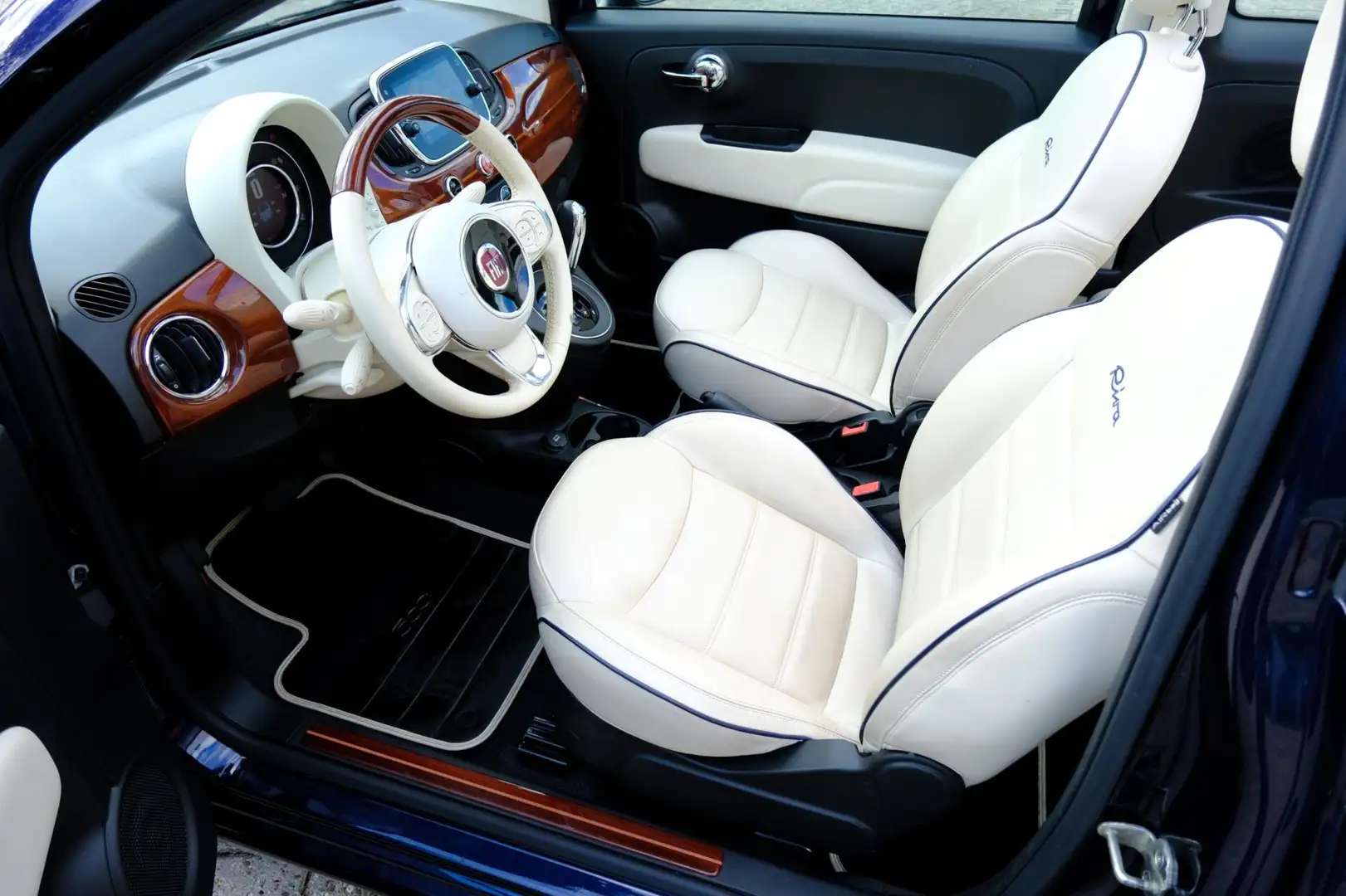 Fiat 500C 0.9 TwinAir Turbo Riva Aut. *Unieke Auto!* Leder|N Blauw - 2