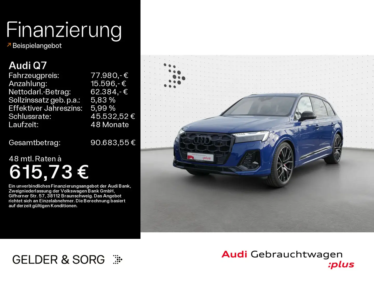 Audi Q7 50 TDI quattro S line AHK*Air*360°*Pano*Stand Blu/Azzurro - 1