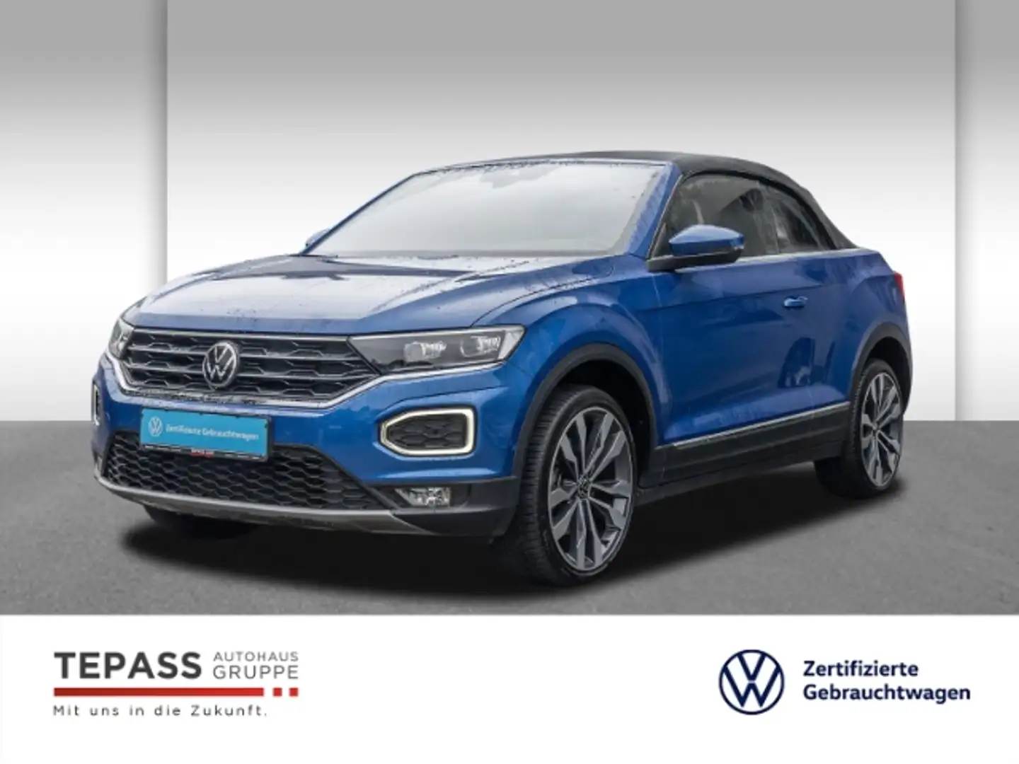Volkswagen T-Roc Cabriolet 1.5 l TSI DSG Style NAVI KLIMA REAR VIEW Blau - 1