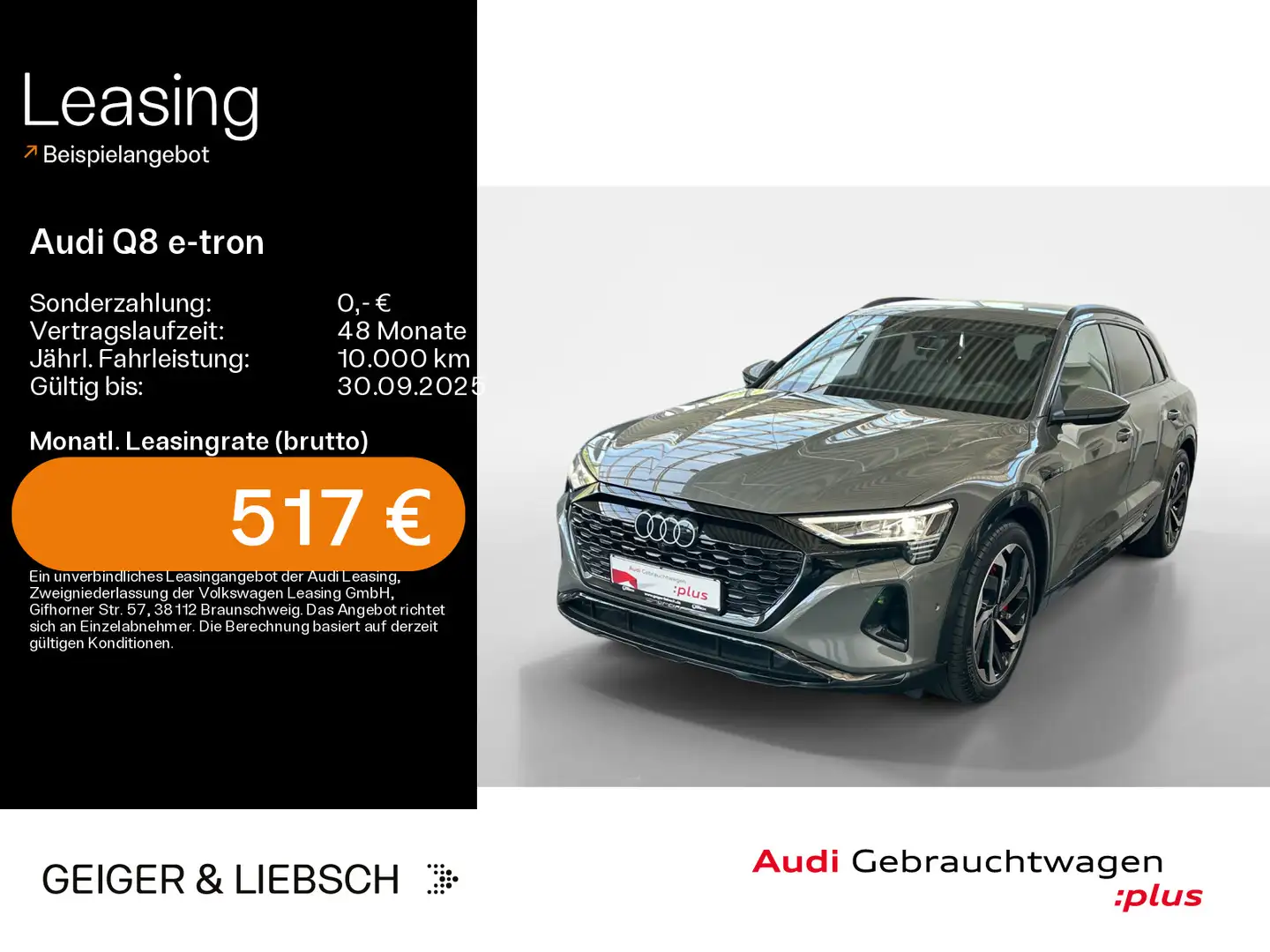 Audi Q8 e-tron 55 quattro S-LINE*LED*AHK*HUD*VIRTUAL* Grau - 1