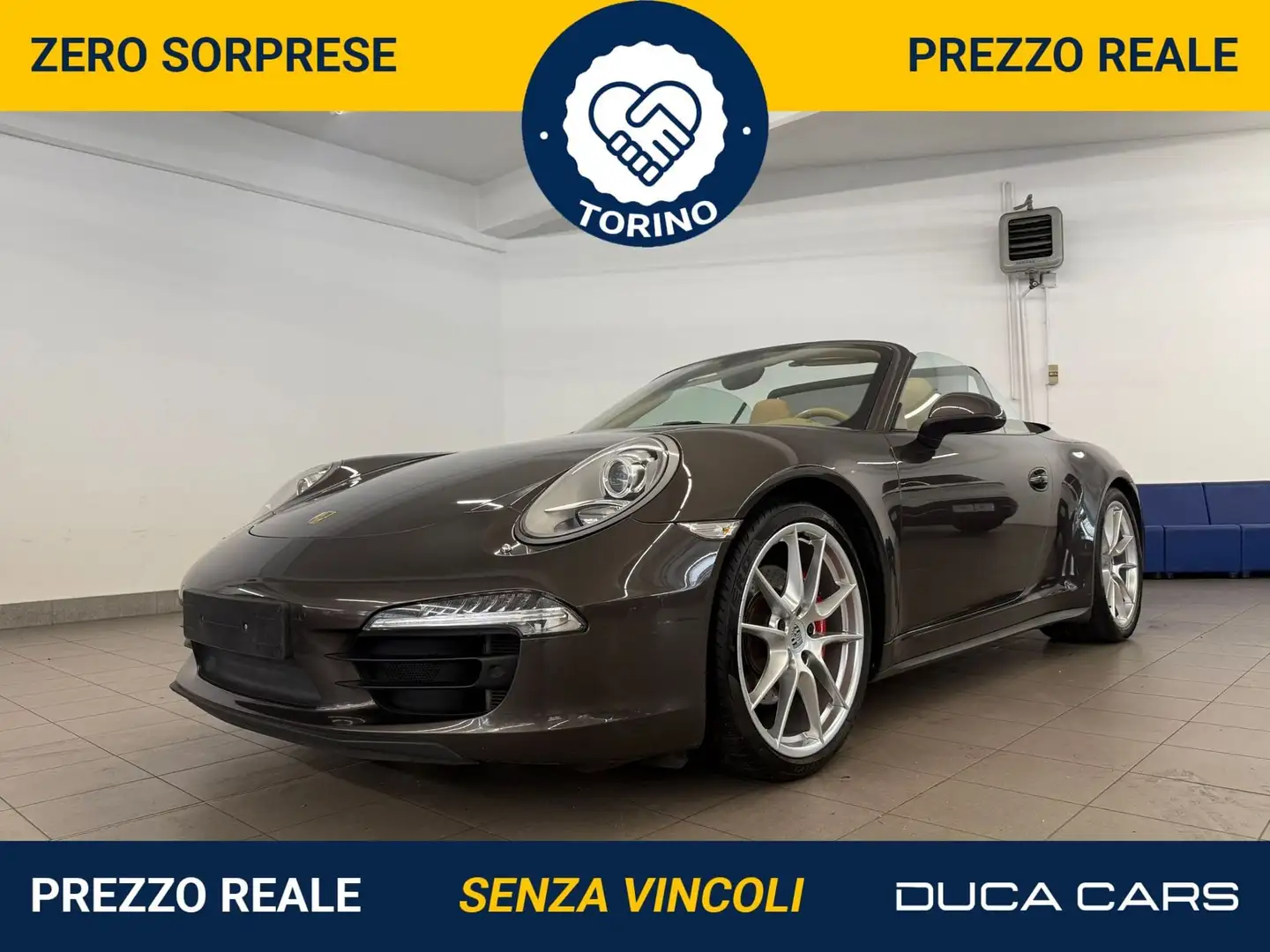 Porsche 991 911 3.8 Carrera 4S Cabriolet Marrone - 1