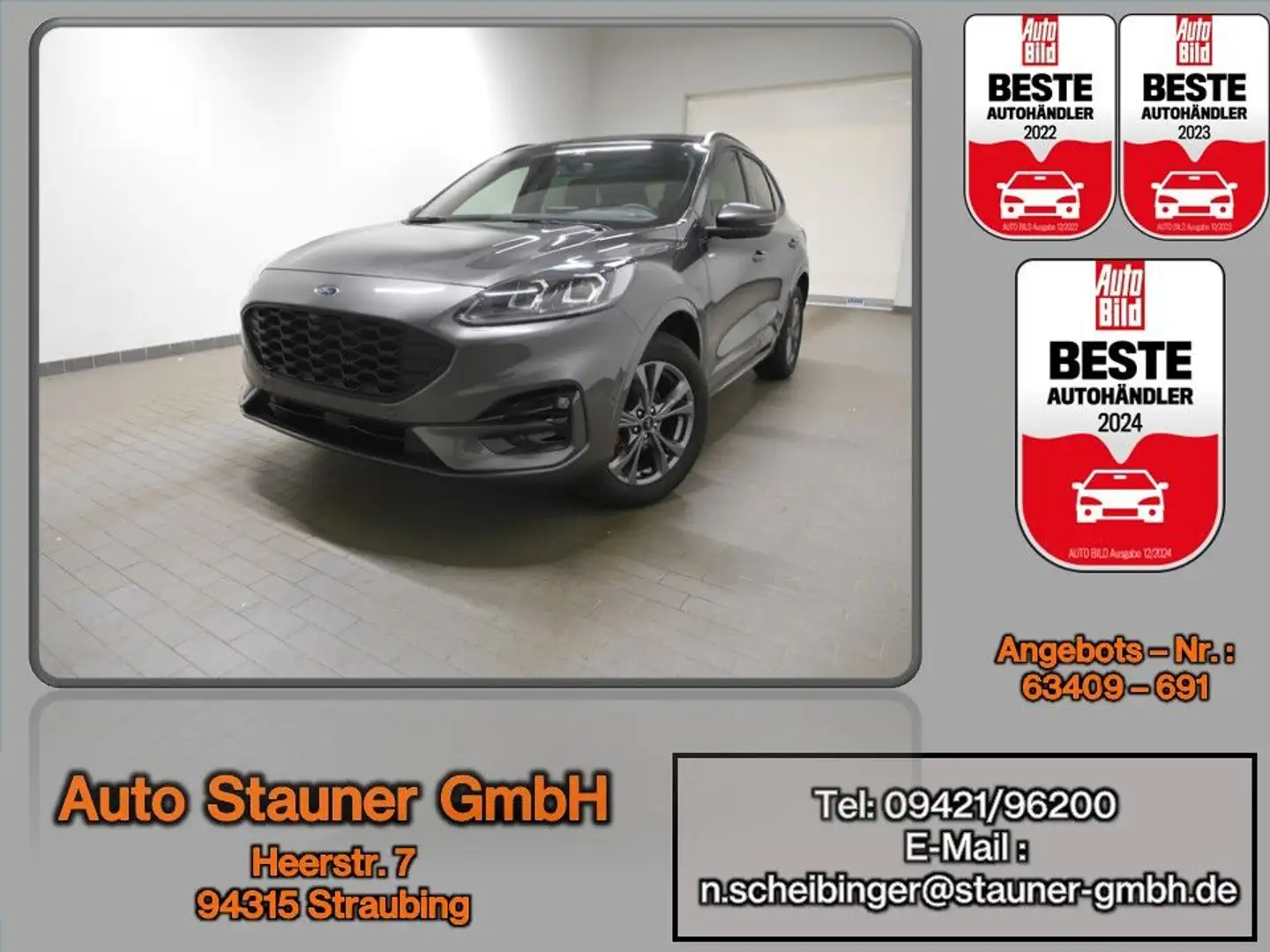 Ford Kuga 2.0 EcoBlue 4x4 ST-Line X Auto./PANO/ACC/SH Grau - 1