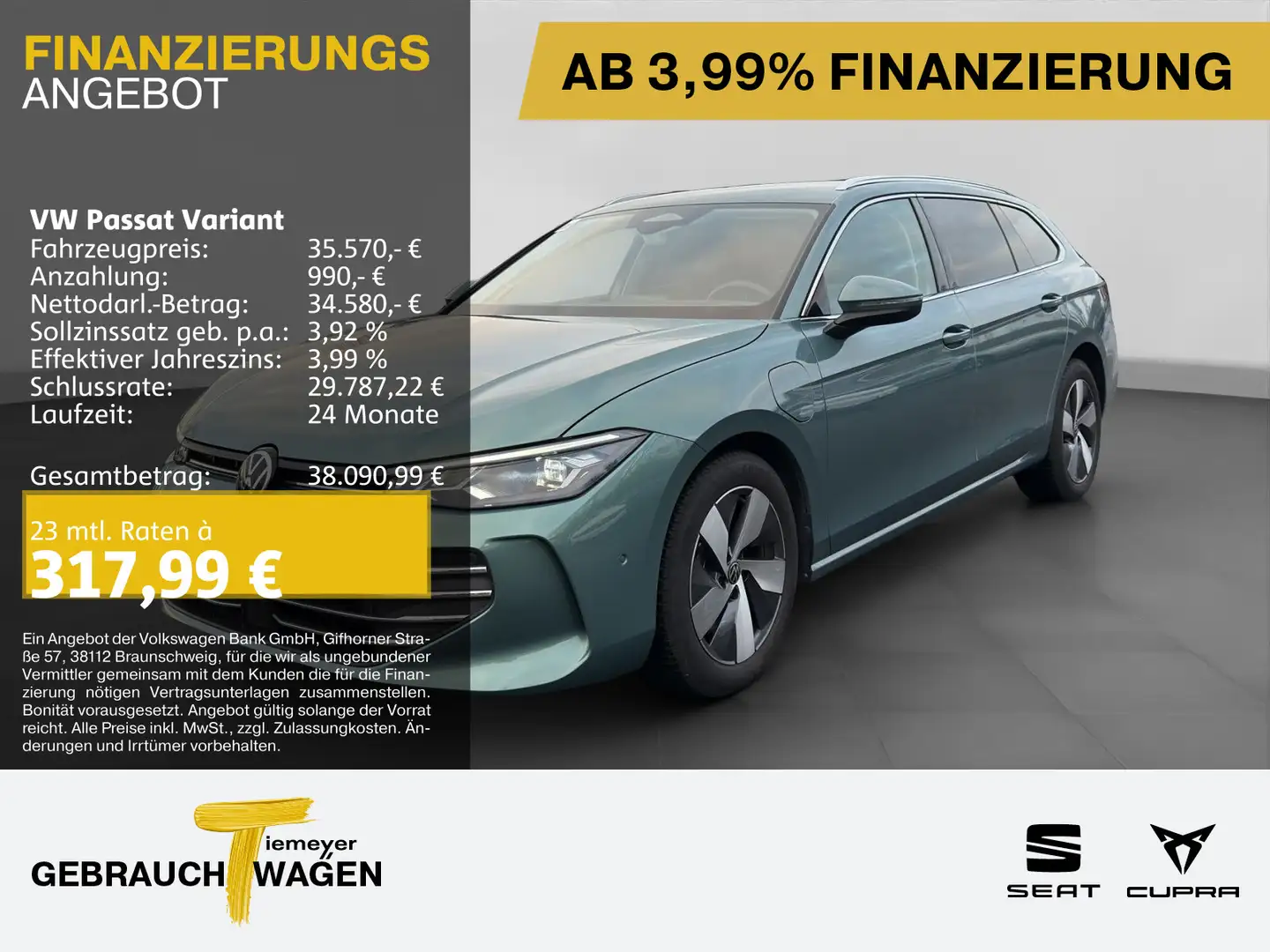 Volkswagen Passat Variant eHybrid BUSINESS HuD LM17 AHK beh Grün - 1