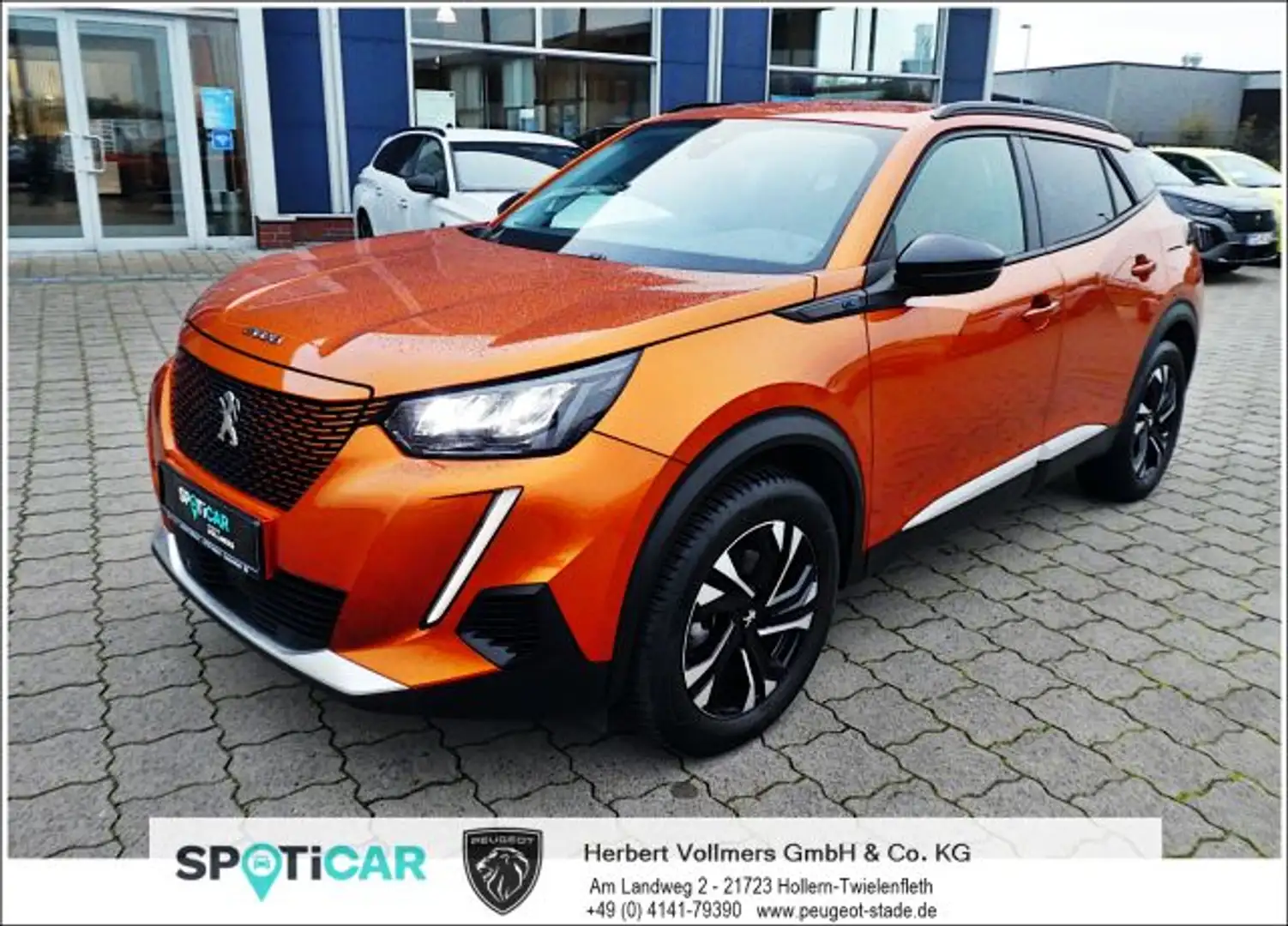 Peugeot 2008 Elektro Allure Pack, LED, SHZ, GJR, EPH Orange - 1