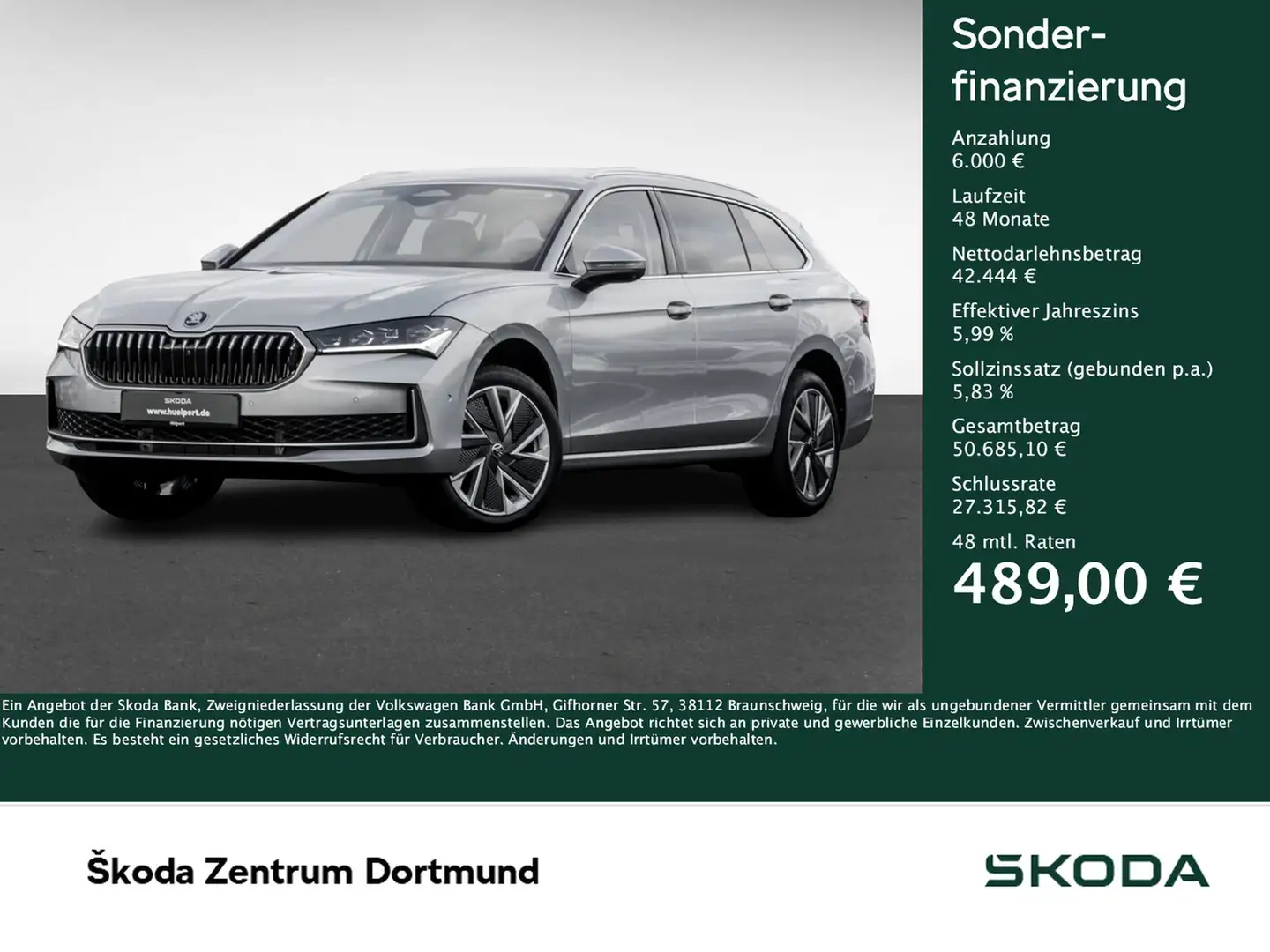 Skoda Superb Combi 2.0TDI DSG 4x4 Selection AHK HUD STANDHZG... Silber - 1